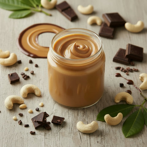 (600 g) Organic Almond & Cashew Butters ( Gluten free, dairy free, hunger suppressant, keto, vegan, no oils added) - Chocopro Superfoods