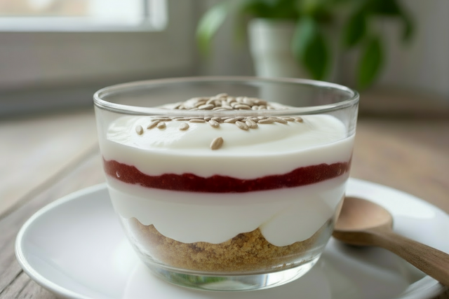 make on the top strawberry jam with sunflower seeds