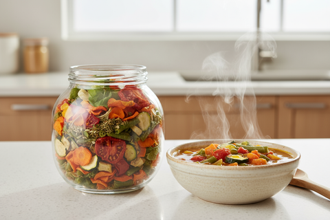 remove corn and peas, keep carrots tomatoes green beans zucchini 