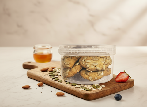 Crunchy Seeds -Non Dairy , No cholesterol & Vegan Cookies - Chocopro Superfoods